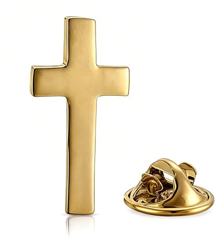Cross Pin for Women Christian Lapel Brooch Religious Faith Jewelry