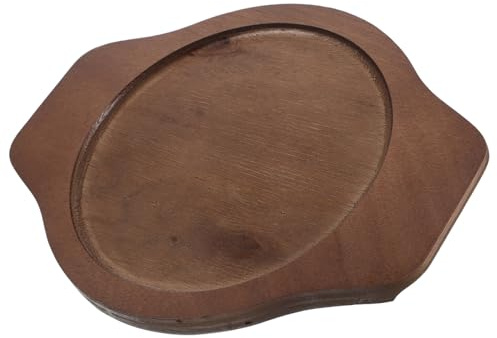 POPETPOP Base de Madera Ovalada para Cuenco de Piedra Coreano Salvamanteles Aislante Térmico Resistente al Calor Soporte Antideslizante para Platos Calientes Adecuado para Cocina y