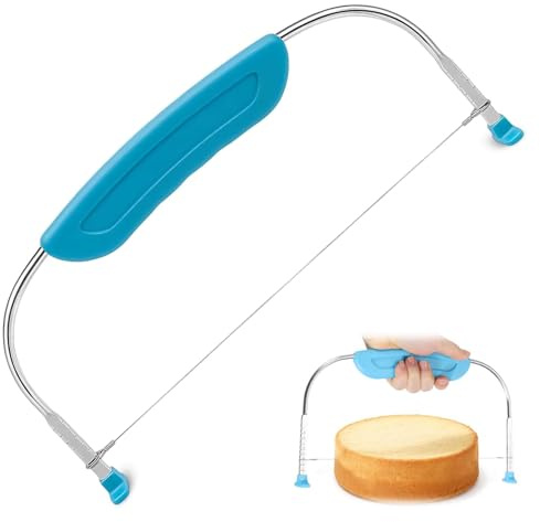 Ji liangli Tagliatorte,Torta Taglierina Affettatrice Leveler con Filo per Tagliare in Acciaio Inox Altezza Regolabile Separatore di Torta Ideale per Pasticceria Domestica Professionale