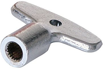Schell Schlüssel für Außenwandventil | 782300399 | Ersatz-Steckschlüssel für Polar Ventile | Mit Innenvielkant | 5 mm Schlüsselweite | Zinkdruckguss | Mattchrom | 18262 1