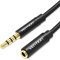 VENTION Cable Audio Alargador Jack 3.5mm Macho a Hembra Extensión 1m, Nylon Trenzado, Conector Chapado en oro de 24 Quilates, para Auriculares, Televisión, Portátil, PS4, Xbox