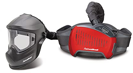 Schweißkraft 1654205 Schleifhelm Grind AIR (Gesichts-und Atemschutz gegen Späne und Rauch, Luftfiltersystem, Li-ION Akku, Laufzeit 8 Stunden)
