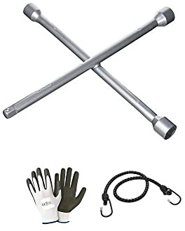 farbrothersonline COMPATIBILE CON RENAULT CLIO BERLINA CHIAVE A CROCE PER SVITARE I BULLONI RUOTE DIAMETRO DI 17,19,21 E 23 MM SOLLEVAMENTO CAMBIO AUTO,SUV,FURGONE