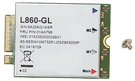Yunseity Gigabit-Netzwerkkarte, L860 GL 01AX796 4G Wireless WiFi-Kartenadapter, Unterstützt FDD TDD LTE, für X1 X13 P15 T490 T14 T15