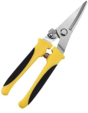 1pc Sheet Industrial Heavy-Duty Shears Multipurpose Tools Metal Snips for Cutting Metal Pp Handle Scissor Heavy Duty Scissor High Carbon Steel Scissor Non-Slip