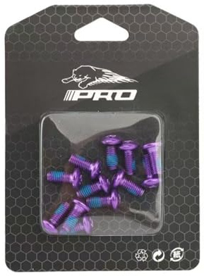 NELboNs Bicycle Disc Brake Rotor Bolts, Purple, 12 PCS