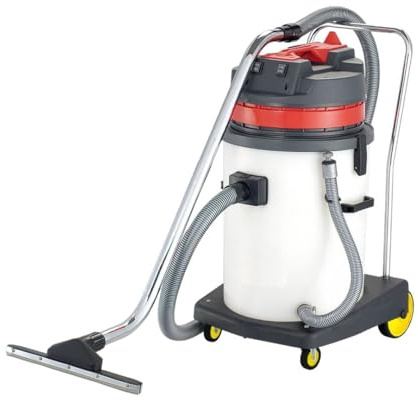 PHOENIX - Aspirateur Eau et poussière 60L, Aspirateur Chantier Puissant 2000W - réservoir PLASTIQUE - Accessoires Inclus câble 7m - 2 Moteur