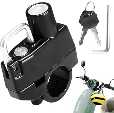 candado para casco de bicicleta, candados para casco para motocicletas | Candado antirrobo para casco con 2 llaves - Accesorios para cascos de moto, bloqueo antirrobo para cascos, protección robusta m