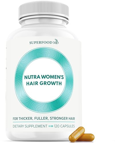 Women's Balance Hair Growth Supplements, Ages 45 and Up, Customer Proven for Visibly Thicker Hair and Scalp Coverage, Soy-Free, Made with 26 Ingredients Including Beta Carotenes - 1 Month Supply