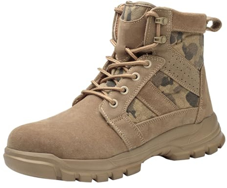 Generisch Bottes hautes imperméables pour homme - Bottes d'intervention - Bottes de combat décontractées - Antidérapantes - Chaudes - Pour l'automne et le désert - Élégantes - Chaussures de travail
