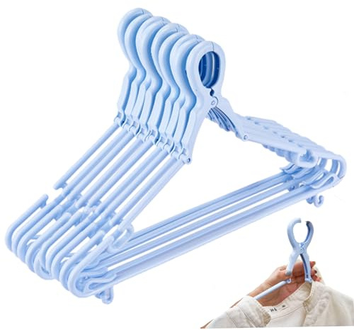 Grucce in plastica, 5 grucce antiscivolo antivento con chiusura a gancio, stendibiancheria multifunzionale per giacche, camicie, sciarpe, cravatte, pantaloni antiscivolo