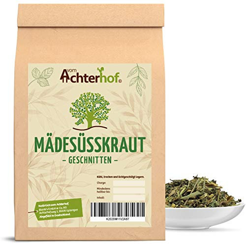 Mädesüßkraut 100g | Mädesüßkraut getrocknet und geschnitten | ideal zur Zubereitung von Mädesüß-Tee | leicht würzig, nussiger Geschmack | naturrein | Kräutertee lose | vom Achterhof