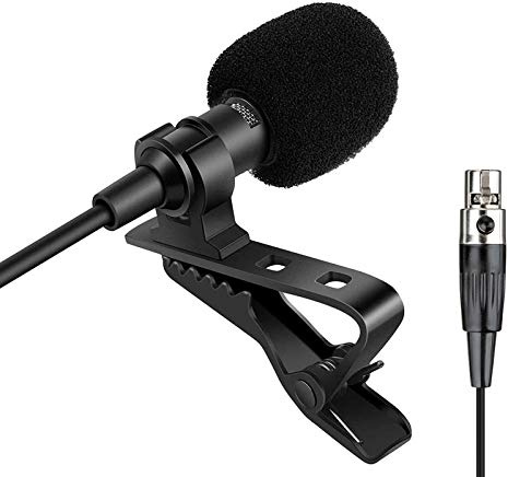 Sujeetec Micrófono de Solapa Compatible con AKG Sansón Transmisor inalámbrico - Unidireccional Condensador Mini Lavalier Micrófono - Enchufe Mini XLR TA3F