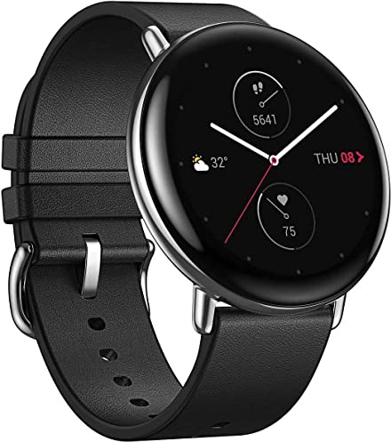Amazfit Zepp Amazfit E Smartwatch AMOLED 3D-glas display fitnessklocka 5 ATM vattentät sportklocka med SPO2- och pulsmätning