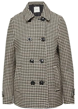 s.Oliver BLACK LABEL Cabanjacke mit Hahnentrittmuster schwarz 46