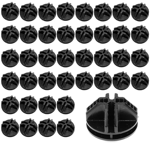 Connettori Cubo di Plastica, 40 Connettori in Plastica a cubo Metallico, Connettori per Scaffalature senza Bulloni, Nero Organizzatore Modulare Chiusura Fibbia Clip, per Stoccaggio cubi Scaffalatur