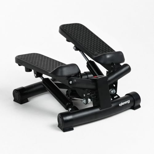 Stepper für Zuhause mit Power Ropes 120 kg, Twist Mini Steppermit Verstellbarer Pedalhöhe und Hydraulikzylindern, Treppenstufengerät für Ganzkörpertraining mit Widerstandsbändern, Model Z2