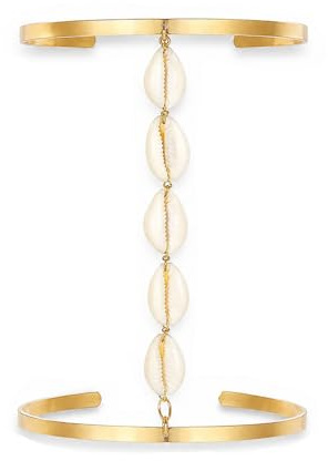 Wendalern Bracciale superiore in oro a strati con nappe a foglia regolabile aperto polsino vintage multi foglie catena braccio africano bracciale gioielli per le donne, Metallo