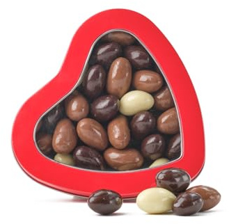 Walnut Tree Heart-Shaped Tin – Gourmet Brazil Nuts Gift, Chocolate Covered – Handpacked in the UK –Great Taste Award Winner – Luxury Gift Selection, Birthday, Anniversary, 250g