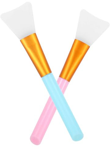 2 Stück Gesichtsmaske Pinsel Silikon, Maskenpinsel Gesichtsapplikator Silikon Hautpflege Applikator für Gesichtsschlamm für Augenmasken, Tonmaske Heimwerken, DIY Hautpflege