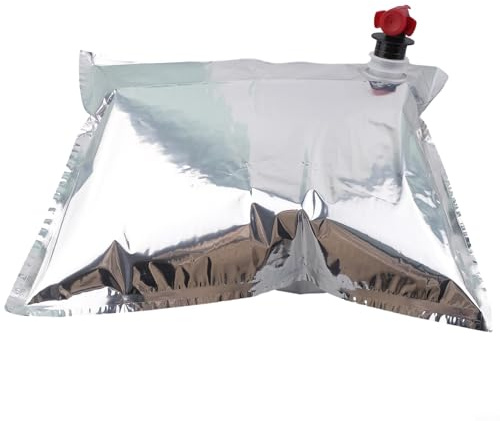 Confezione da 5 sacchetti da 5 litri, con sacchetti di ricambio per rubinetto, per bevande Bag In Box, dispenser di vino e conservazione del vino fatto in casa, valvola a farfalla facile