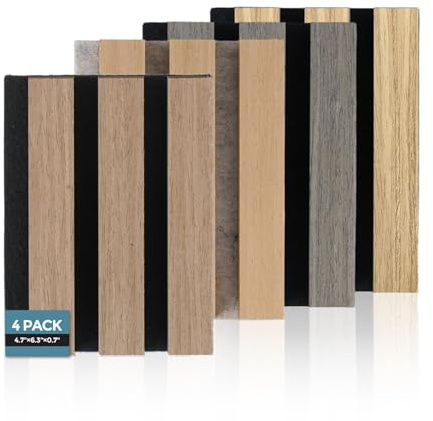 AKUMAX Large 3D Wall Panels-96x48Inches Wood Wall Soundproof Wall Panels (4 Color, Sample)