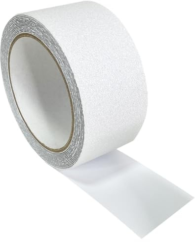 Kisangel Nastro Antiscivolo Trasparente in PEVA e Silicone, Striscia Adesiva Biadesiva 20Mm X 10m, per Gradini Scivolosi e Passaggi Pedonali, Rotolo Unico