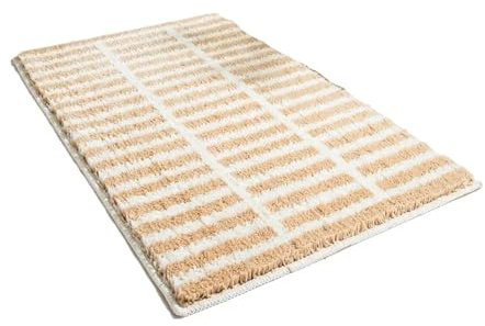 Compatible con Alfombra de baño a Cuadros, Antideslizante patrón geométrico retales, decoración del hogar(E,50X80CM(1.6X2.6FT)