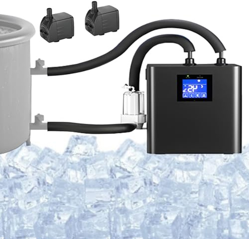 Enfriador de baño de hielo para atletas, enfriador silencioso de agua fría con filtro externo y bombas para terapia de recuperación en el hogar