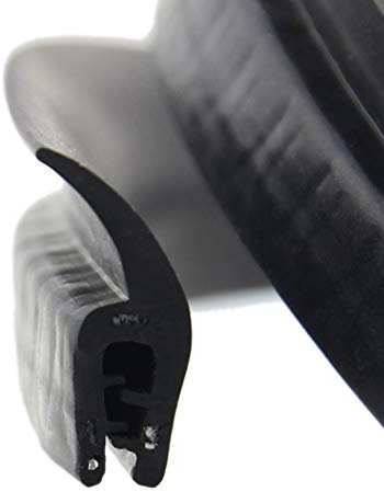 DF3 Dichtungsprofil von SMI-Kantenschutzprofi - Klemmbereich 1-2,5 mm - mit Dichtung oben aus EPDM Moosgummi - Fahnendichtung - einfache Montage selbstklemmend ohne Kleber (3 m)