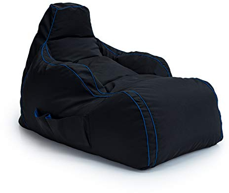 Game Over Video Gaming Bean Bag Lounger Chair | Indoor Living Room | Side Pockets for Controllers | Headset Holder | Ergonomic Design for Relaxed Gamer (Soul Reaper)