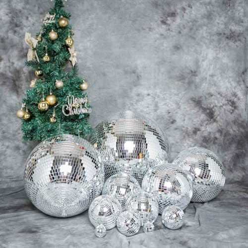 Efavormart 24 Groovy Glass Mirror Disco Ball Party Decoration for Wedding Event Birthday Party