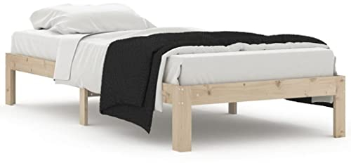 vidaXL Massivholzbett Bettgestell mit Lattenrost Bett Holzbett Bettrahmen Einzelbett Schlafzimmerbett Schlafzimmermöbel Kiefer 90x200cm