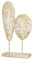 GILDE Deko SkulpturKopf Köpfe Masken - zum Stellen - Farbe/weiß/Gold, mit Verzierungen - Höhe 3 cm