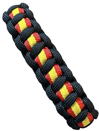 MIBANDERA Armband Spanien flagga herr dam armband Spanien flätat rep läderarmband tyg Spanien med dragkedja., 18.0 centimeters, Bomull, Ingen ädelsten