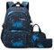 Amythe Schulrucksack für Teenager Jungen 3-teilig, Wasserdichter Daypack 30L mit Lunchtasche und Federmäppchen - Rucksack Ideal für Schüler der 3. bis 9. Klasse, Blau