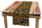 ABAKUHAUS Weihnachten Tischläufer, Exotische Weihnachtsschneeflocken, Esszimmer Küche Rechteckiger Dekorativer Tischläufer, 40 x 180 cm, Dunkelorange Senf