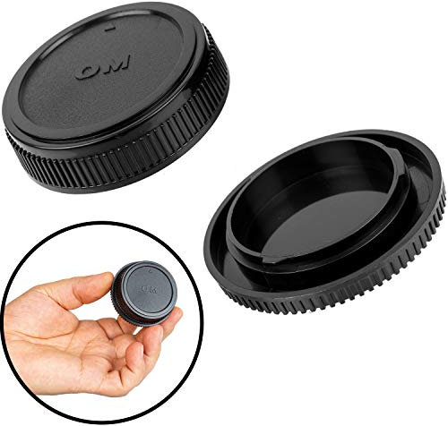 Set accessori per fotocamere con 1 copertura protettiva per fotocamera e 1 copriobiettivo posteriore, compatibile con OLYMPUS OM, per tutti i modelli Olympus OM, ricambio cappucci protettivi, Camera