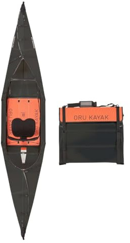 Oru Kayak Foldable Kayak Beach | Stable, Durable, Lightweight - Lake and River Kayaks - Beginner, Intermediate - Size (Unfolded): 12'1 x 29, Weight: 25 Lbs, Black