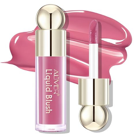 Liquid Blush, 7.5ml Velvet Liquid Blush Smooth Cream Blush, Waterproof Lightweight Natural-Looking Smooth Natural Long-Wearing Liquid Blusher-Hope(Pack of 1)