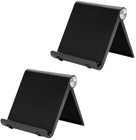 Kronwahl 2 Support de Téléphone Portable Premium, Porte Smartphone Pliable et Reglable pour Table, Bureau, Compatible avec iPhone, Samsung, Xiaomi, Huawei etc.