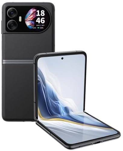 Blackview Téléphone Portable Déverrouillé Hero 10, Design Pliable 6,9 Pouces Double Ecran, Caméra 108MP, 36Go RAM+256Go ROM, Charge Rapide 45W, Smartphone Android 13 Double SIM, GPS NFC Noir
