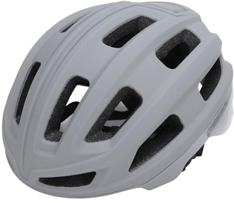 Casco da bicicletta per adulti con cinturino regolabile, casco traspirante per adulti, ciclismo, pattinaggio, scooter, per adulti, uomini e donne (grigio)