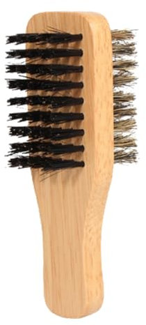 PLAFOPE Beard Brush for Mustache Care Boar Bristles for Barber Salon Use Mens Grooming Essential