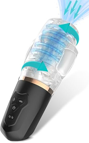 MySecretCase Pocket Pussy 7 Modalità di Vibrazione + Modalità Turbo Masturbatore Uomo Masturbatore per Pene Realistico Vagina Finta Vagina Silicone Sexytoys Uomo (Apalle 13)