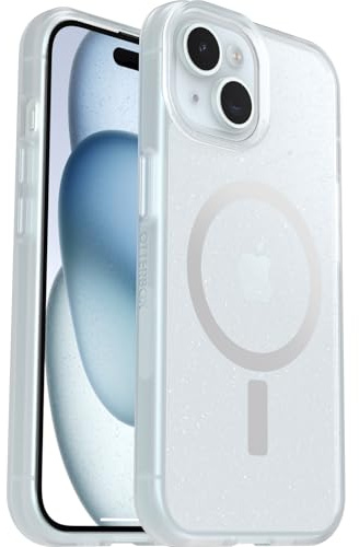 OtterBox React Series MagSafe Hülle für iPhone 17e, 16e, 15, 14, 13, stoßfest, sturzsicher, ultraschlank, schützende Hülle, Getestet nach Militärstandard, Stardust, Transparent