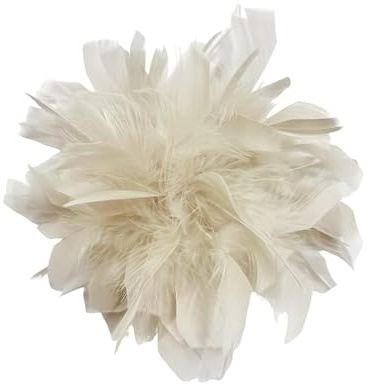 7.87 Pulgadas Elegante Flor De Pluma Gran Pin Pin De solapa Para Mujeres Hombres Fiesta De Boda Baile Banquete Pins Para Floral Chal Vestido Traje Ropa Accesorios Joyería Corpiño, Grande, Metal
