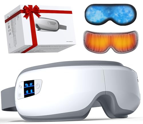 Eye Massager with Heat and Cooling, Valentines Day Gifts for Women Men, Heated Eye Mask Reduces Migraines, Dry Eyes, Headache Relief Eye Care Devices, Birthday Gifts for Her Him
