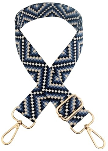 Tracolla Regolabile per Borsa Donna Colorate 3.8CM Cinghie Larga Borsa Ricambio Tracolla con Gold Moschettoni Durevole Spalla per Tracolla Crossbody, Blu Scuro, 518