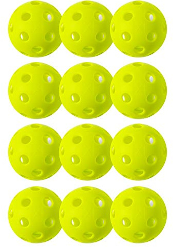 Franklin Sports X-26 Pickleballs - Indoor - 12 Pack - USAPA Approved - Optic
